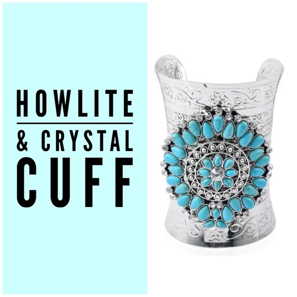 Jewelry - Howlite & Crystal Cuff